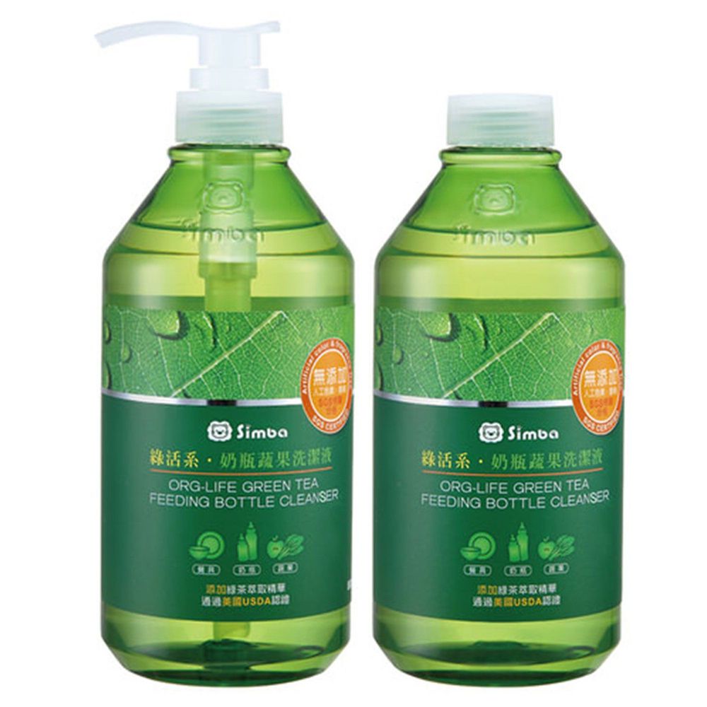 Simba 小獅王辛巴 - 綠活系奶瓶蔬果洗潔液-超值2入組-800mlx2