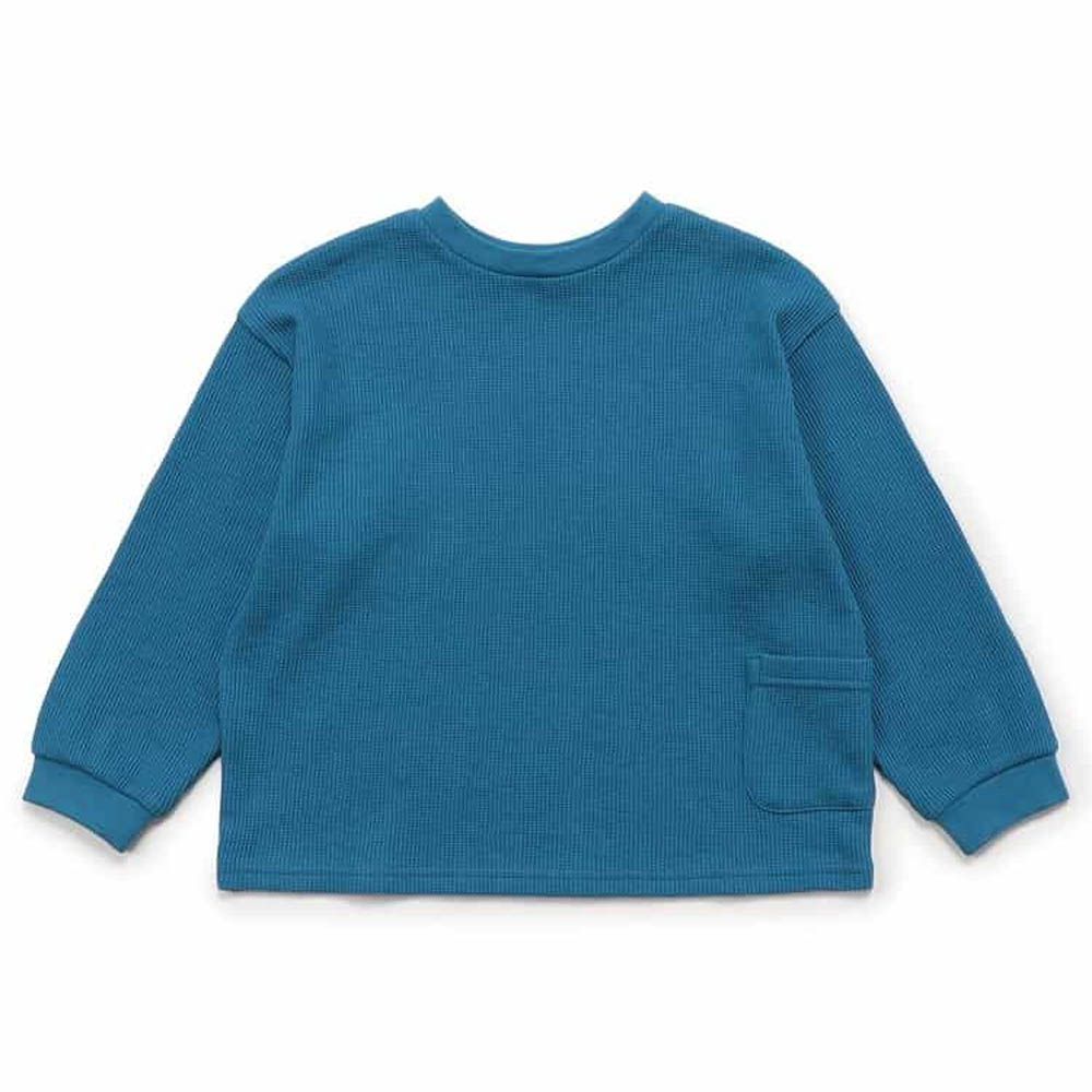 正反OK！前後兩穿長袖上衣-素面-寶藍