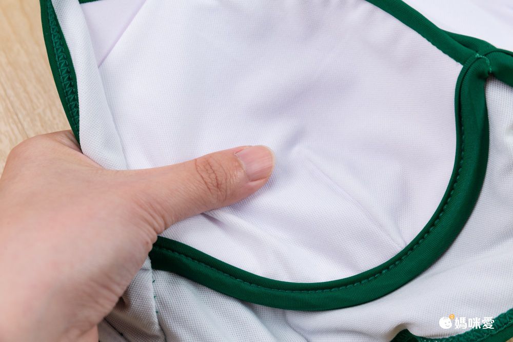 小清新比基尼罩衫顯瘦修身泳衣(三件組)-潑墨葉片-綠+白-比基尼上衣、泳褲、罩衫