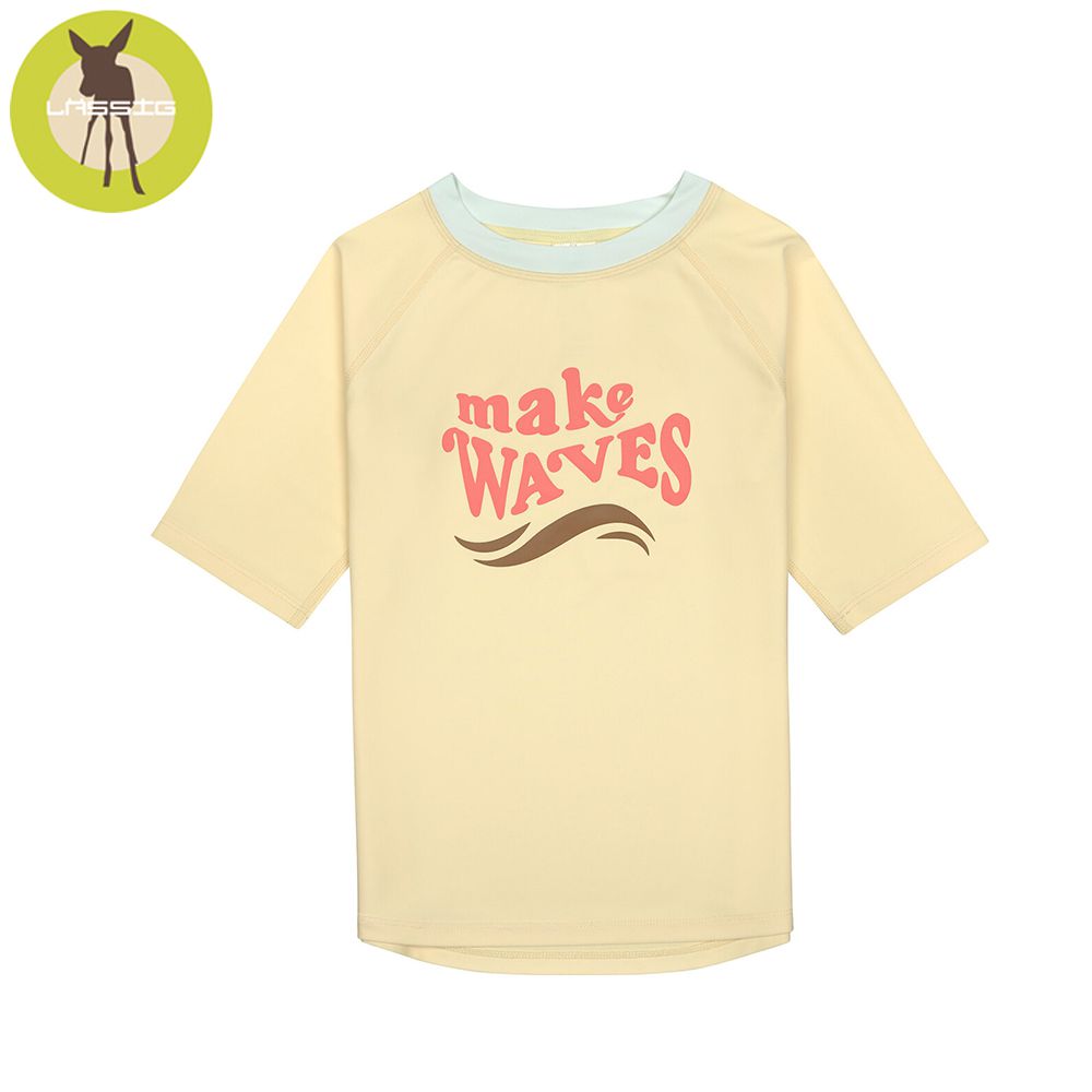 幼童抗UV短袖泳裝上衣-夏日浪花