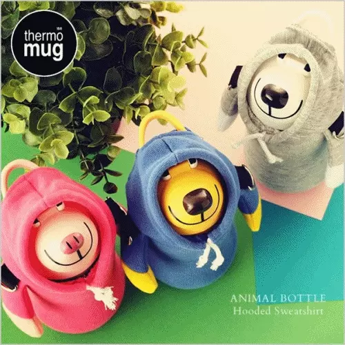 日本Thermo mug - 動物造型不鏽鋼水壺-黑企鵝 (380ml)