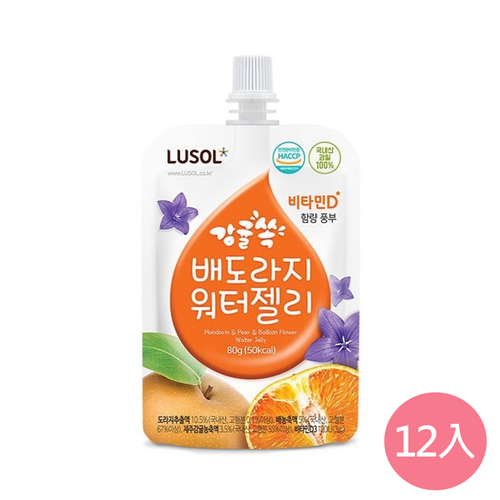 韓國 LUSOL - 桔梨橘子果凍(10m+)-80mlX12袋