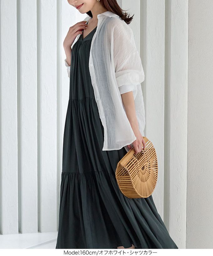 日本 Kobe Lettuce - 自然感輕盈穿搭立領寬版襯衫-白