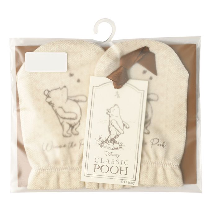 akachan honpo - 手套-復古小熊維尼-淺卡其色 (長11cmx寬7.5cm)