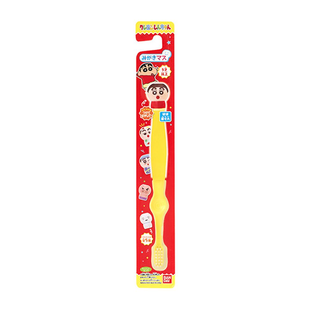 日本 Bandai - 蠟筆小新牙刷-3歲以上-1入(附公仔握柄套)