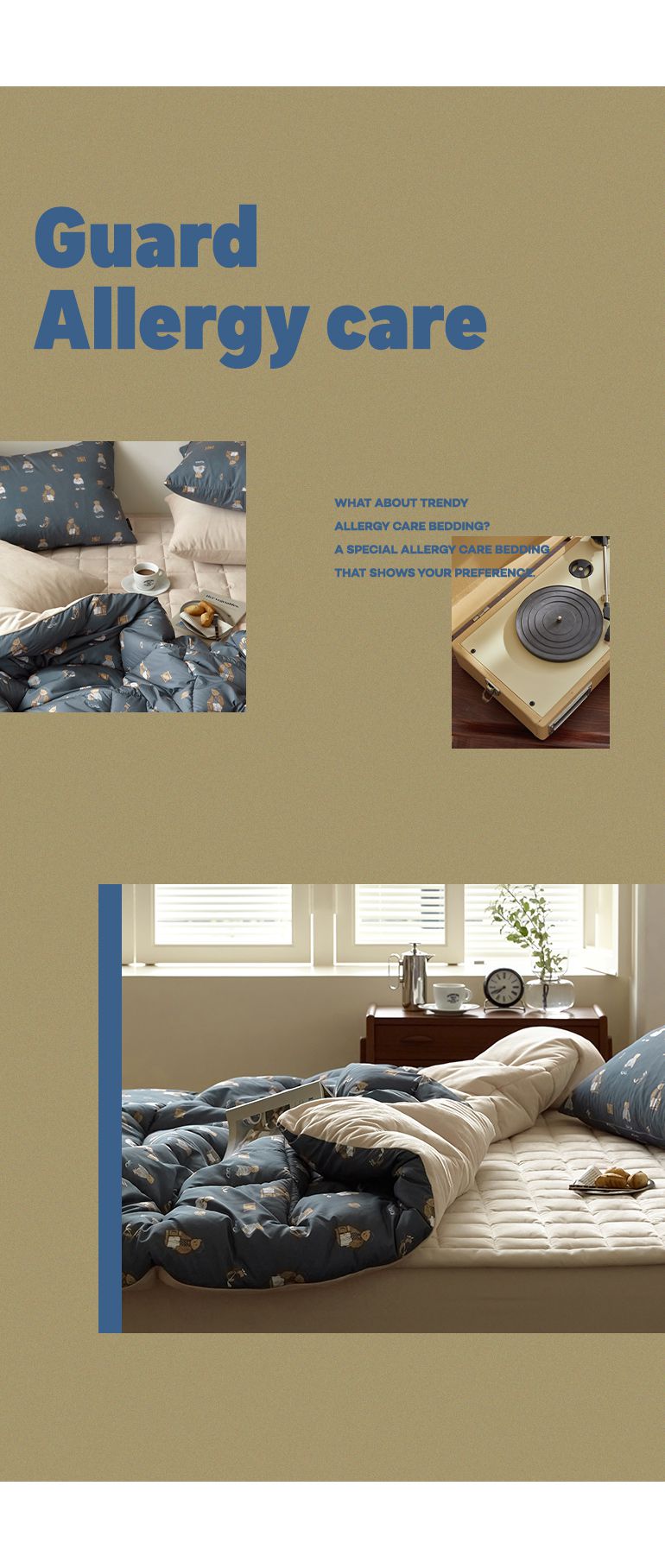 韓國 Maatila - 可水洗M2全方位抗菌防蟎棉被(冬被)-紳士熊熊