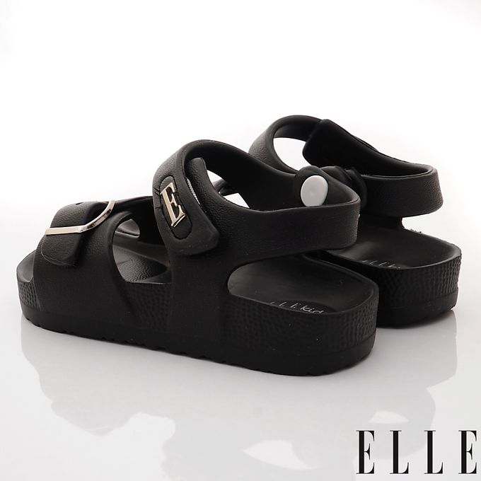 ELLE - 台灣製ELLE輕便休閒涼鞋-K233876黑(中小童段)-休閒涼鞋-黑
