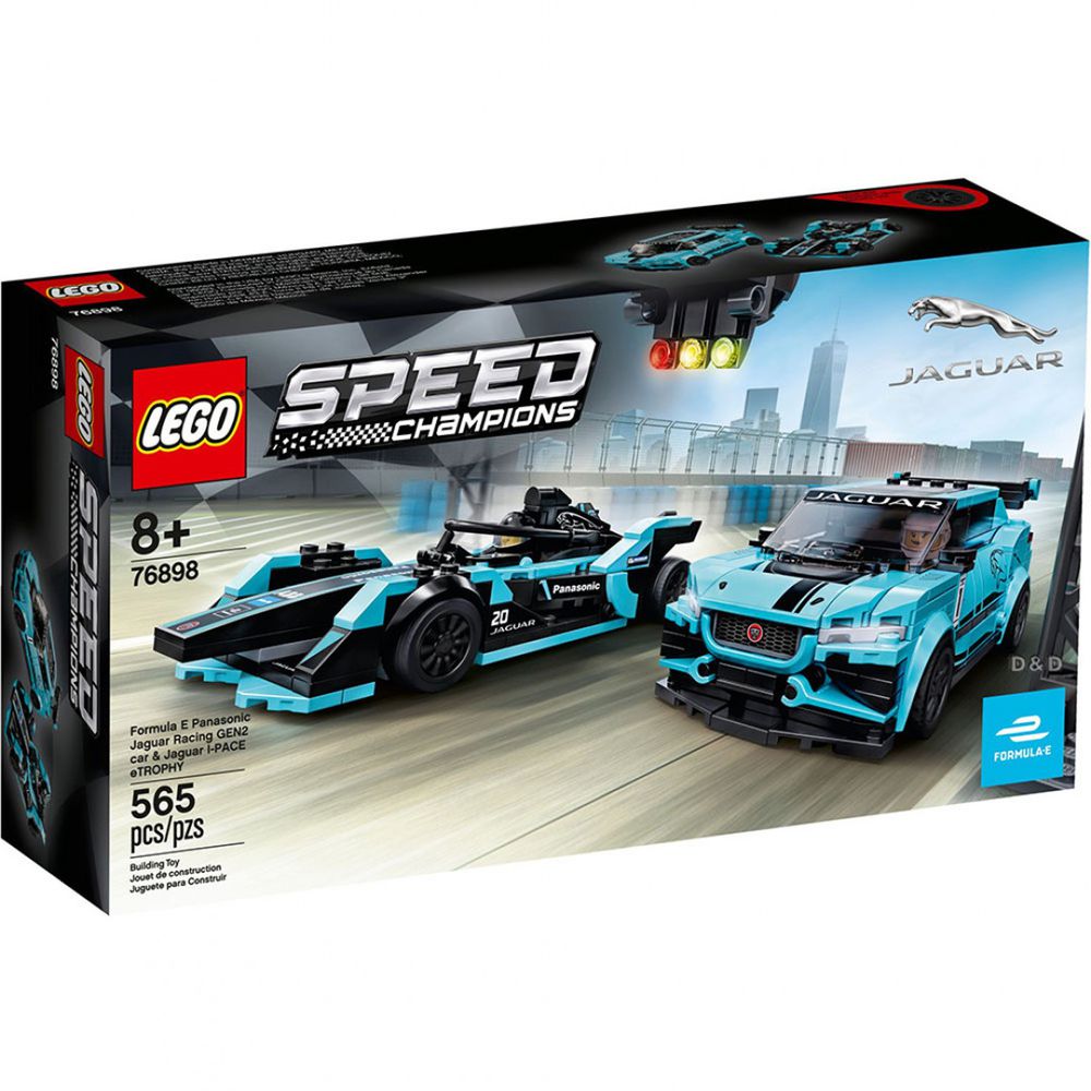 樂高 LEGO - 樂高 SPEED CHAMPIONS 系列 -松下捷豹賽車車隊E級方程式GEN2& I-PACE eTROPHY 76898-565pcs