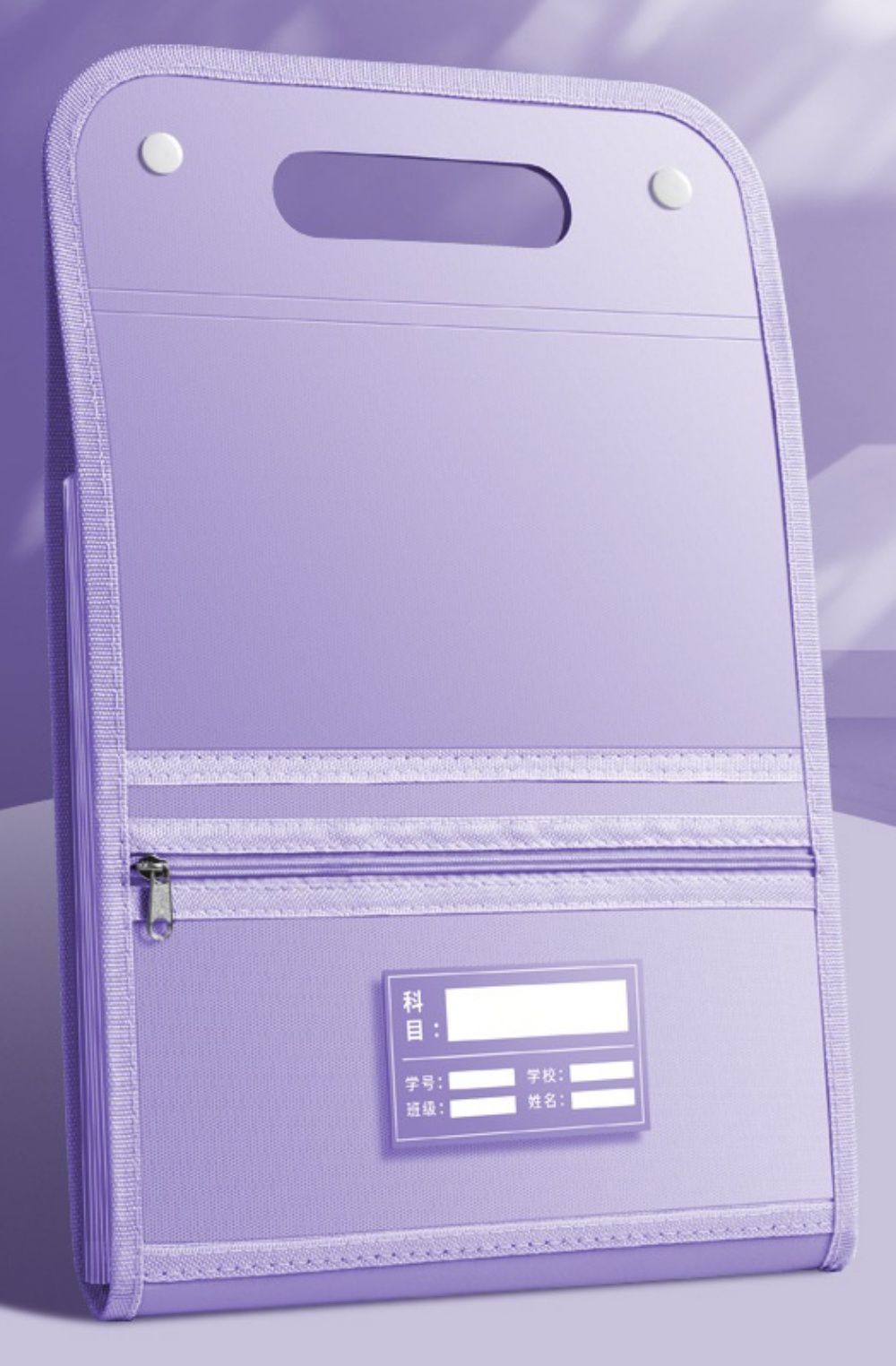 A4文件/考卷/獎狀收納資料夾/風琴夾-學科分類款-紫色 (37x24cm)