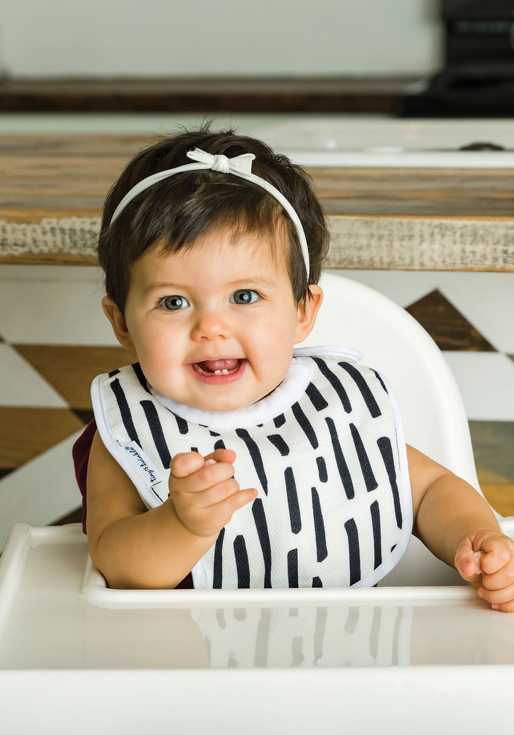 美國 tiny twinkle - 寶寶圍兜-三入組-簡約黑白