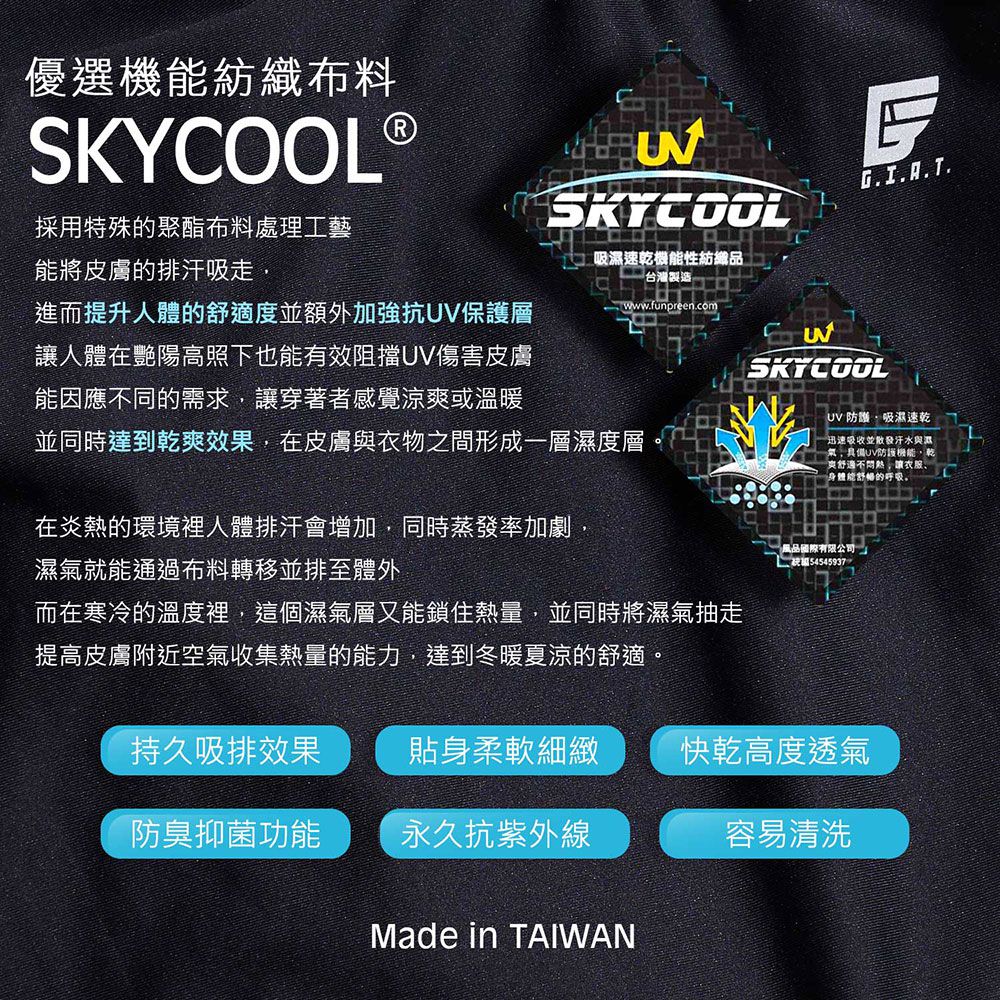 GIAT - 激能3.0防曬排汗機能壓力裙褲