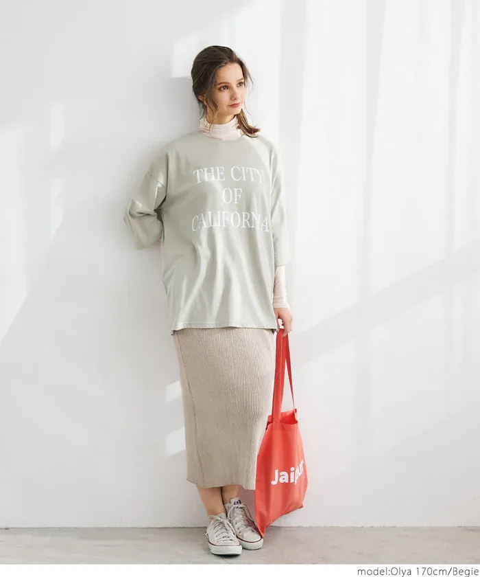 日本 COCA - 美式LOGO 寬版薄長袖上衣-大人-白