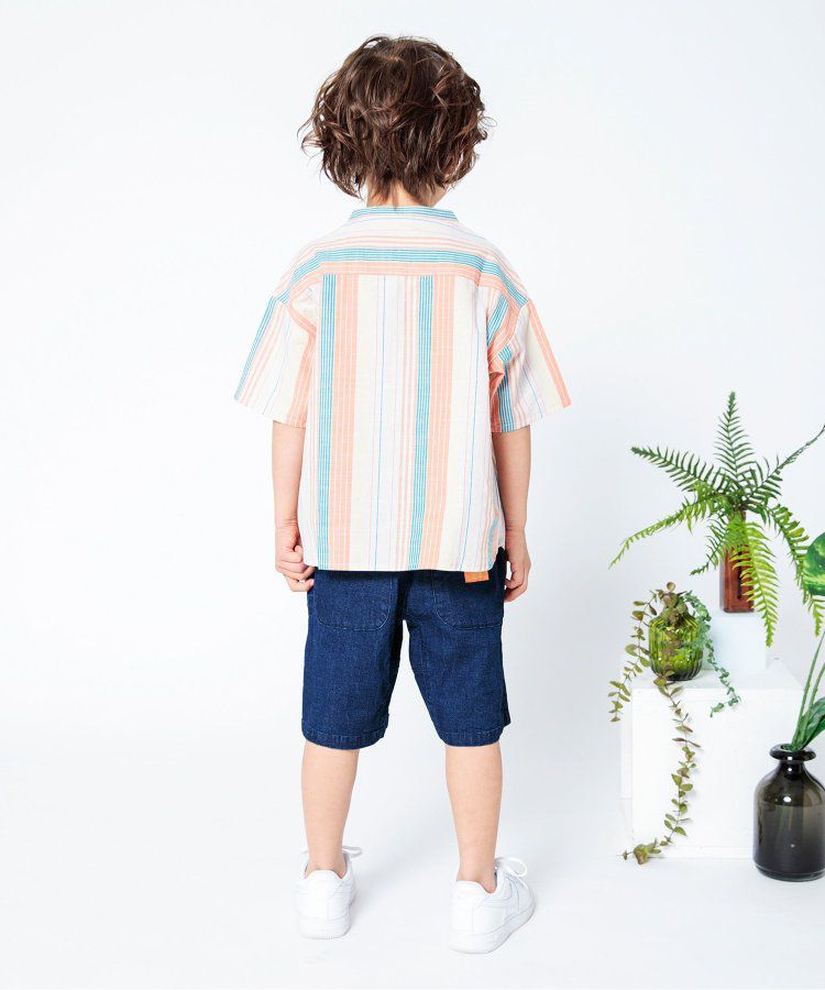 日本 BREEZE - 彩色標籤腰束口休閒短褲-軍綠