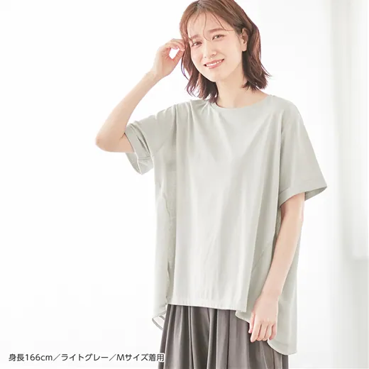 日本 BELLUNA - 防曬涼感 五機能傘狀修身短袖上衣-黑