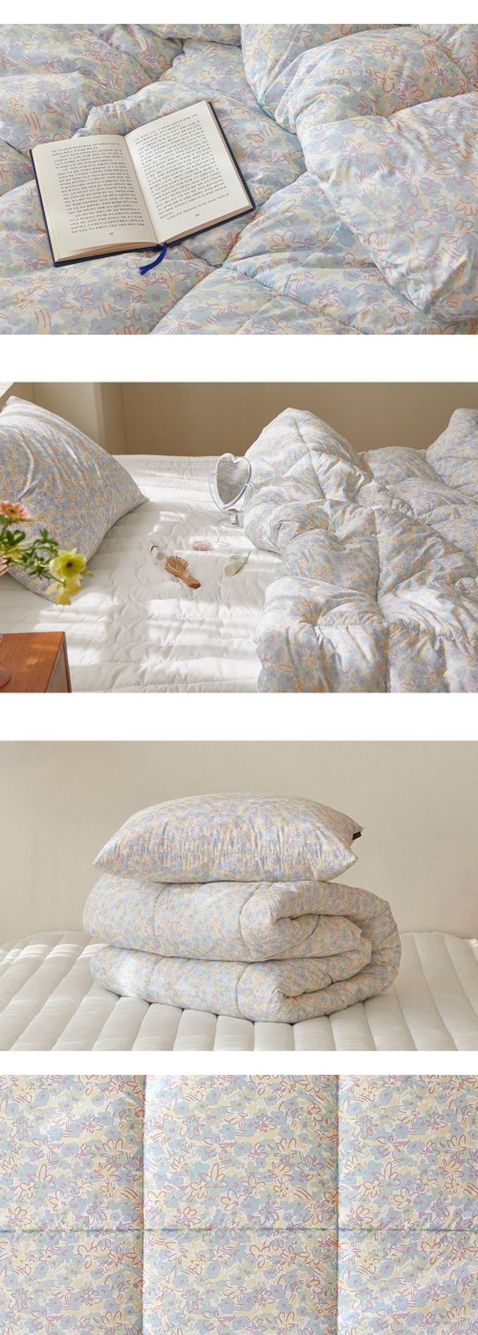 韓國 Maatila - 可水洗M2全方位抗菌防蟎四季被-復古花紋