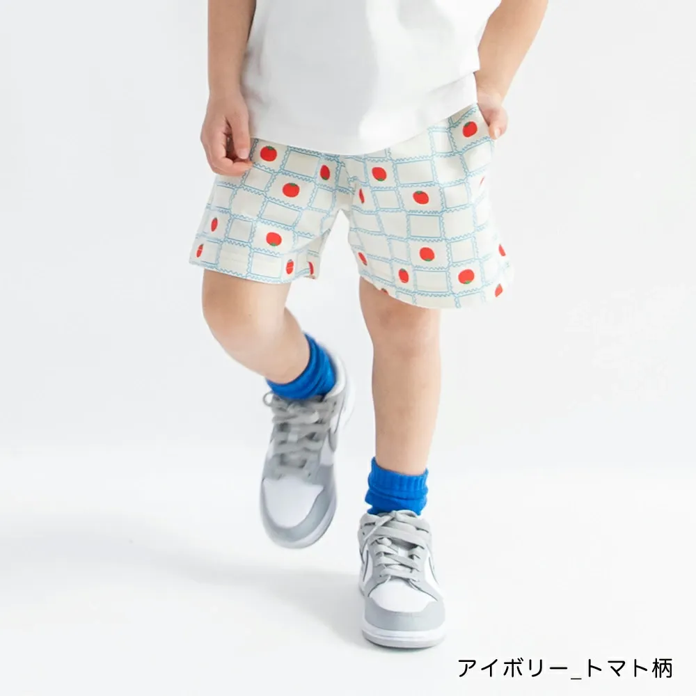 必收！純棉寬鬆舒適短褲-番茄-象牙x橘