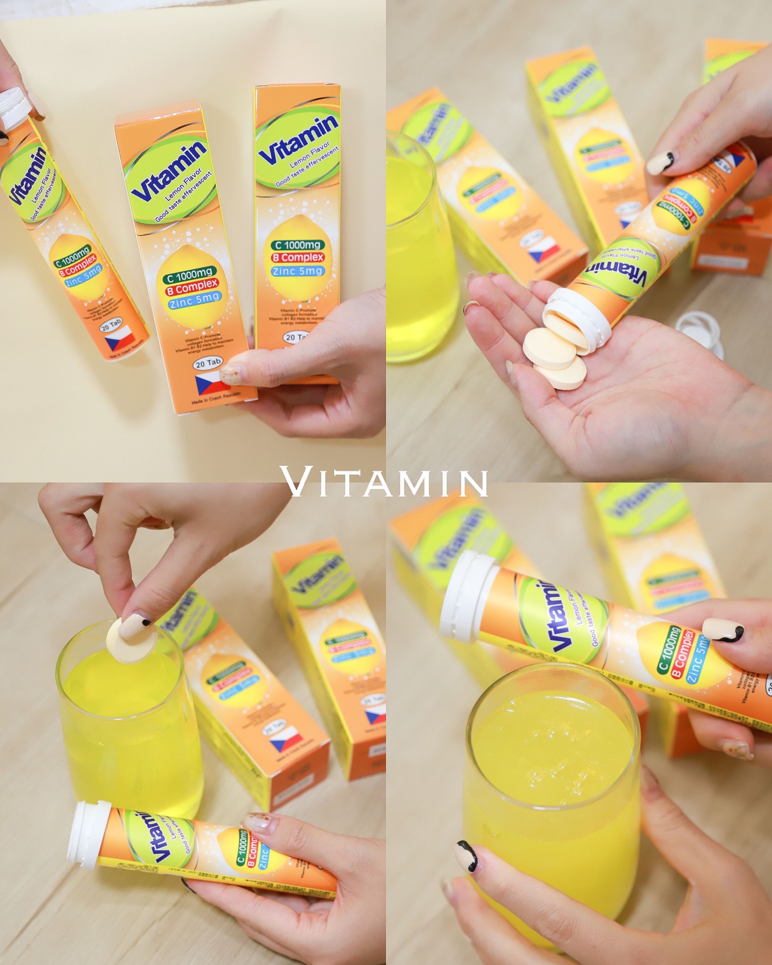 維生素C+鋅+B群 發泡錠-20錠