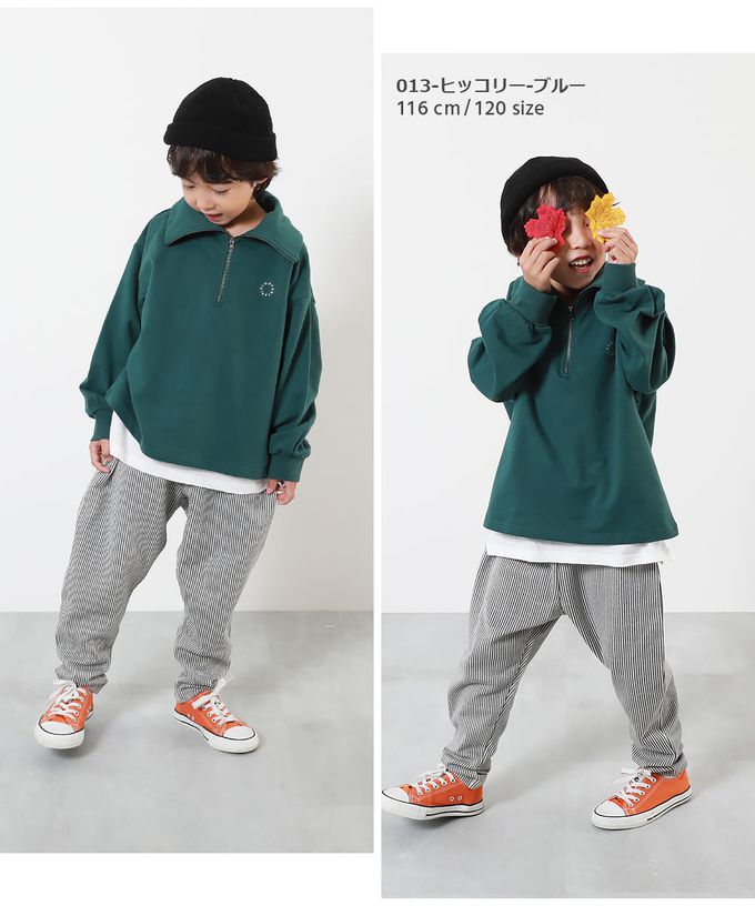 日本 devirock - 100%棉 活力休閒裏毛長褲-格紋-藍卡其