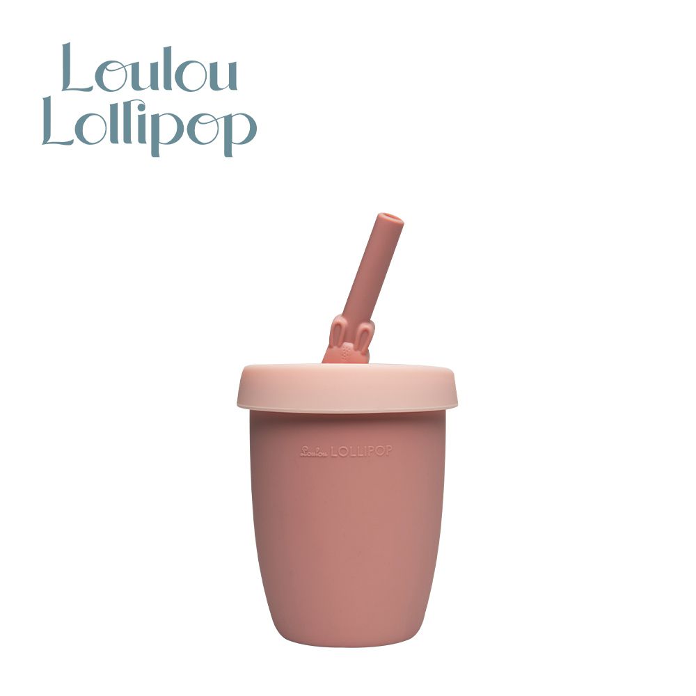 Loulou Lollipop - 加拿大 動物造型 兒童矽膠吸管杯-甜心邦尼