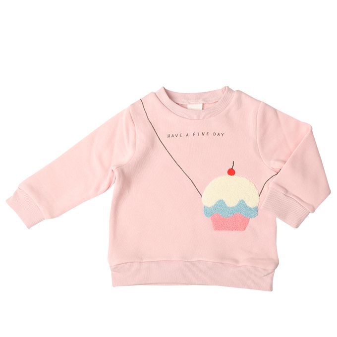 akachan honpo - 長袖休閒上衣-小包包風-粉色