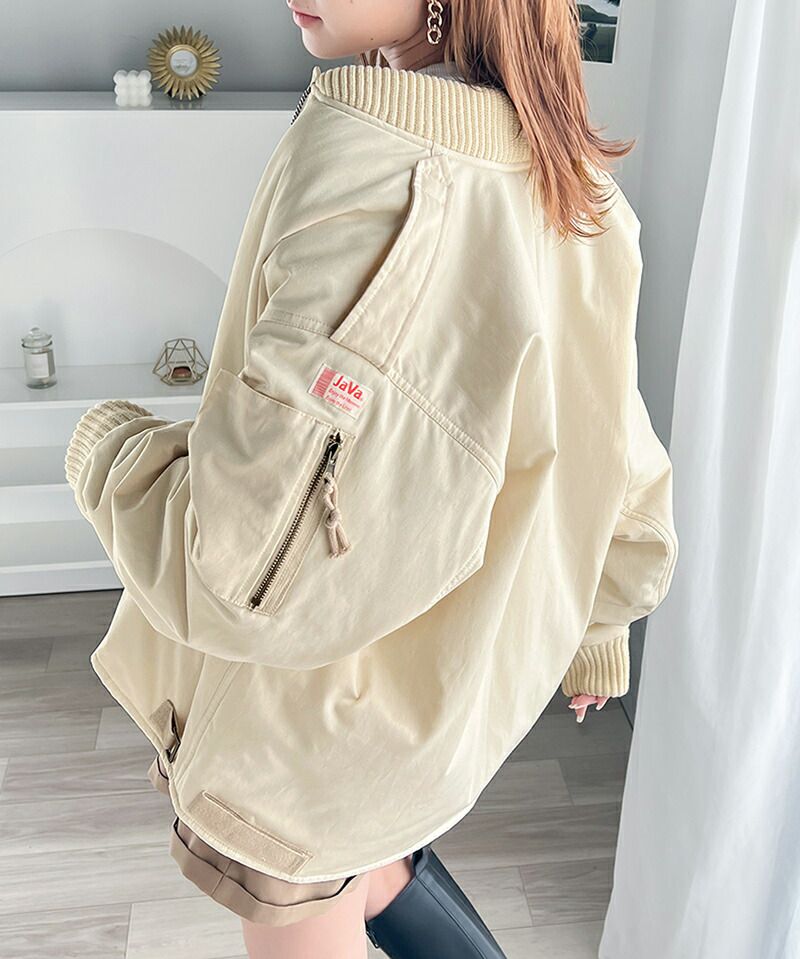 日本 Classical Elf - Java聯名 MA-1飛行中性風夾克-軍綠