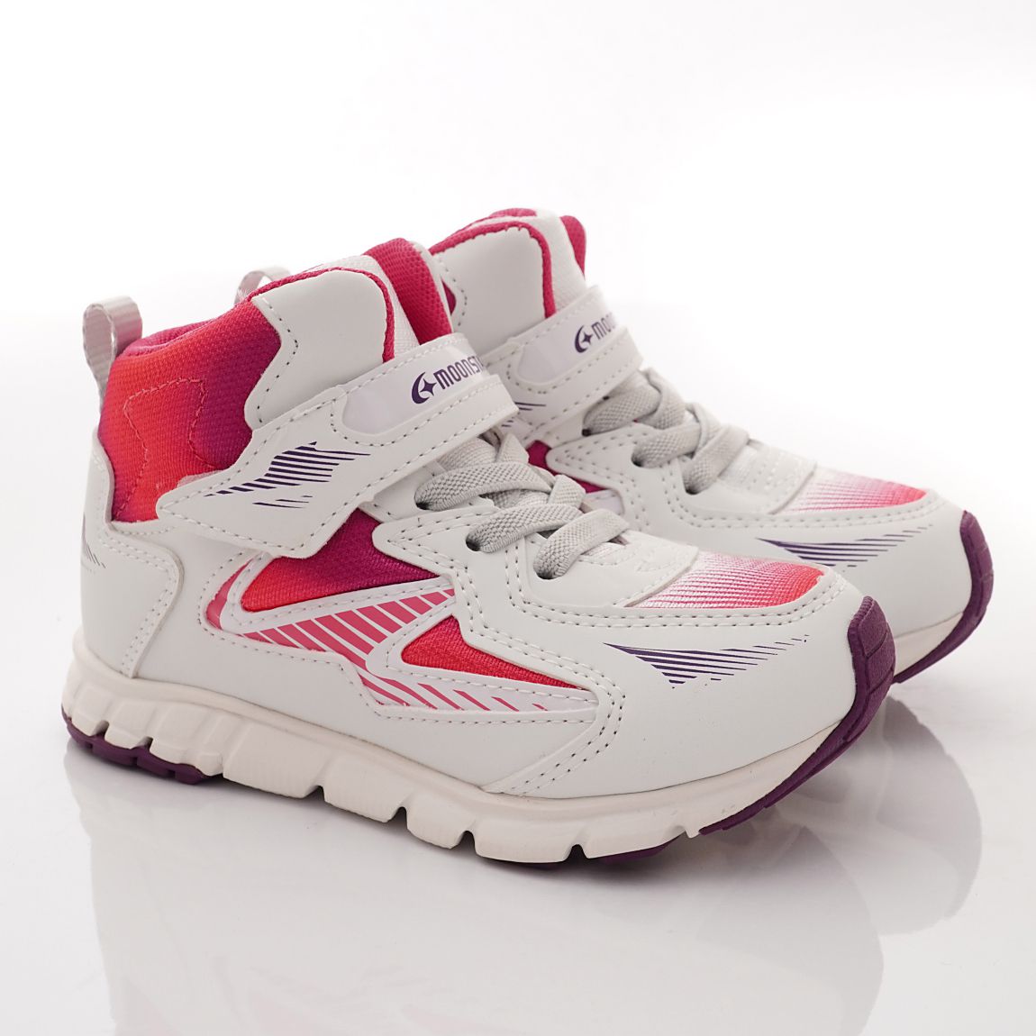 Moonstar日本月星 - 頂級護踝機能穩健款(中大童段)-運動鞋-白