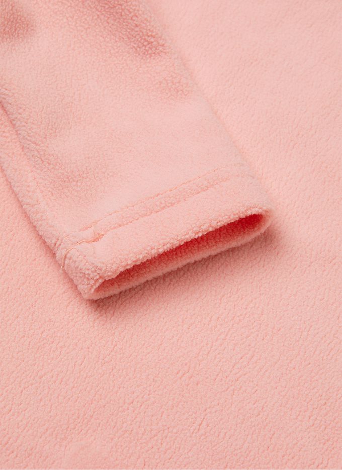 韓國 OZKIZ - 公主泡泡袖中領搖粒絨上衣-黃