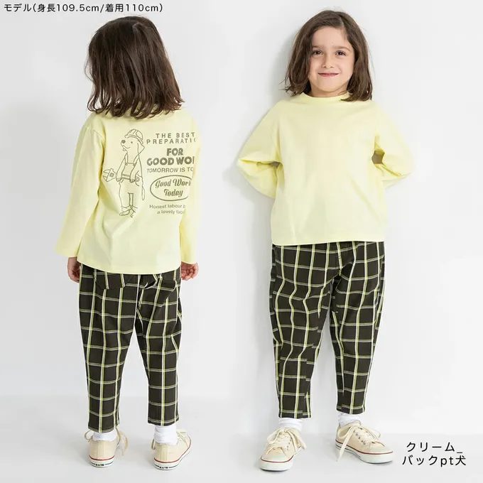 日本 BRANSHES - 100%棉 落肩印花長袖上衣-FEEL IN-棕