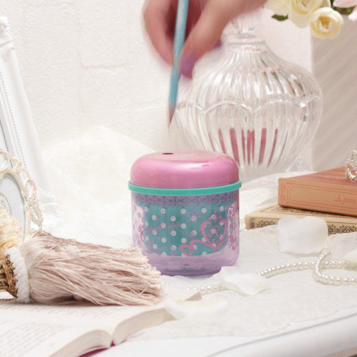 日本文具 SONIC - 自動停止乾電池式電動安全削鉛筆機-特別款-公主粉紅