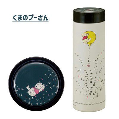 日本 Pearl 金屬 - 迪士尼 輕量不鏽鋼保冷保溫瓶-米奇米妮愛心-米灰-300ml