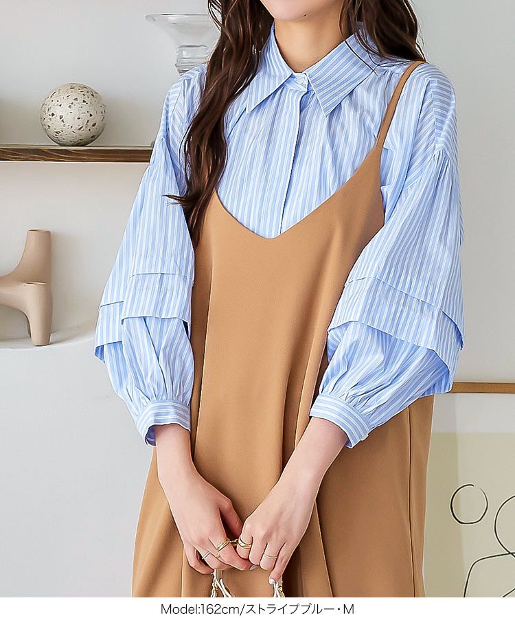 日本 Kobe Lettuce - 甜美短版翻領澎澎袖抽繩襯衫-白 (M)