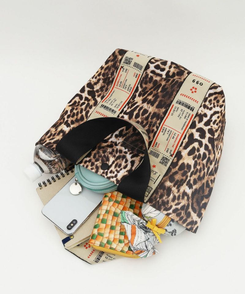 日本 COOCO - 尼龍印花粗帶手提包/托特包-黃 (W24*H26*D14cm)