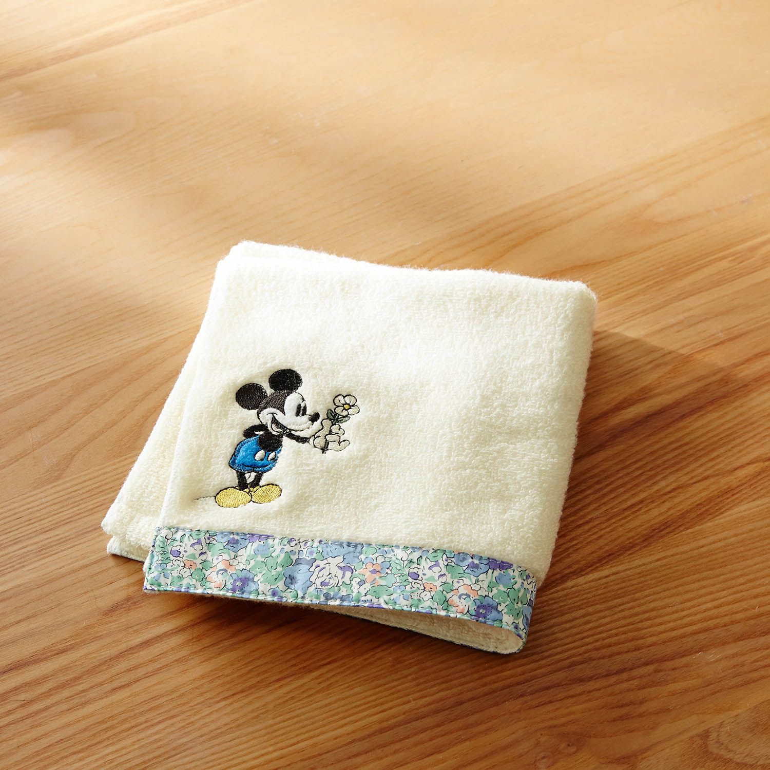 日本千趣會 - 迪士尼 純棉角色刺繡拼接長毛巾-米妮 (34x80cm)