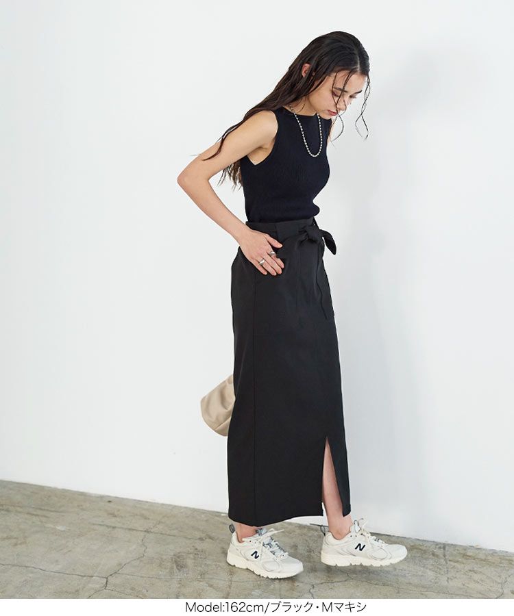 日本 Kobe Lettuce - 可愛扭結休閒長裙-草綠