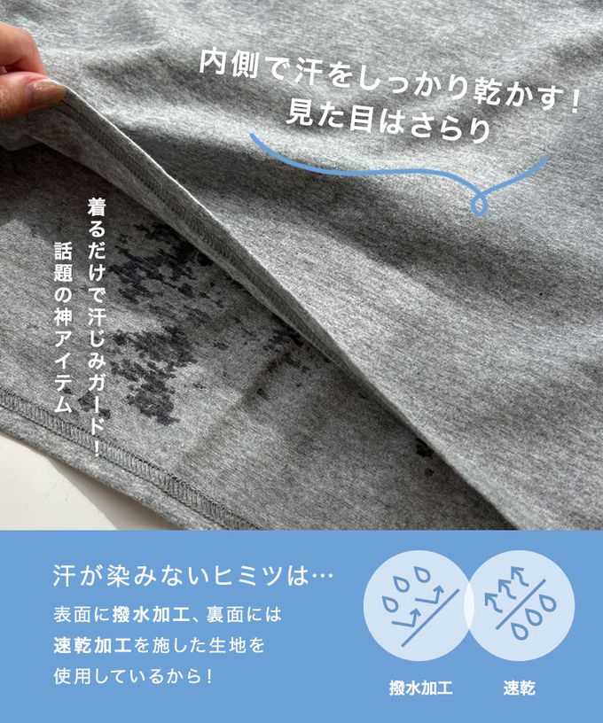 日本 Kobe Lettuce - 抗透汗 優雅A字無袖洋裝(附bra)-海軍藍