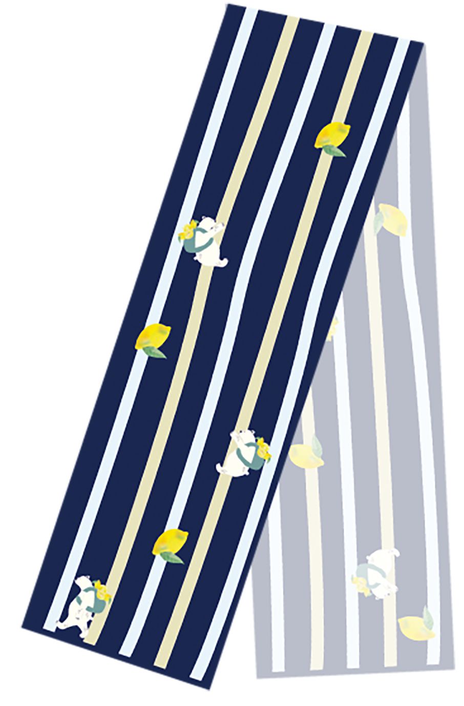 日本弘雅堂 - 抗UV水涼感巾(清新香味)-北極熊爬竿-深藍 (S(15x100cm))