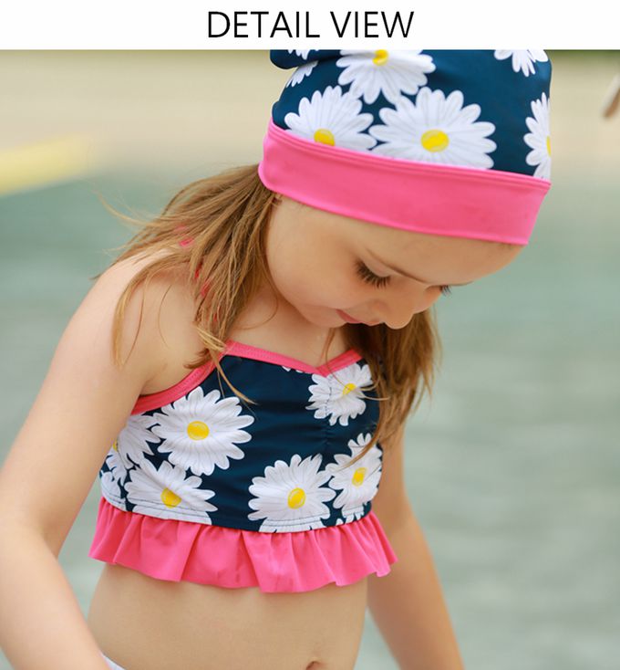 德國Playshoes - 抗UV防曬比基尼兩件組兒童泳裝-雛菊 (110/116)