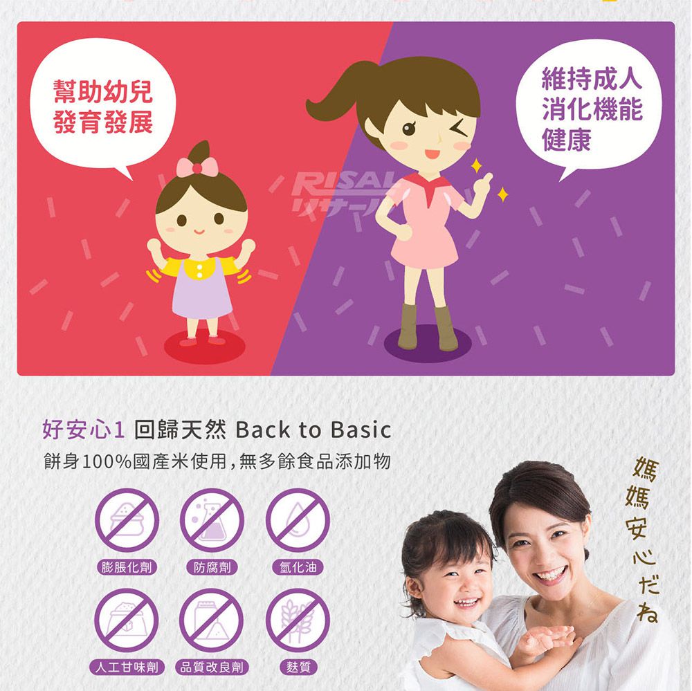 小兒利撒爾Risal - 啾米乳酸菌夾心米果(葡萄)