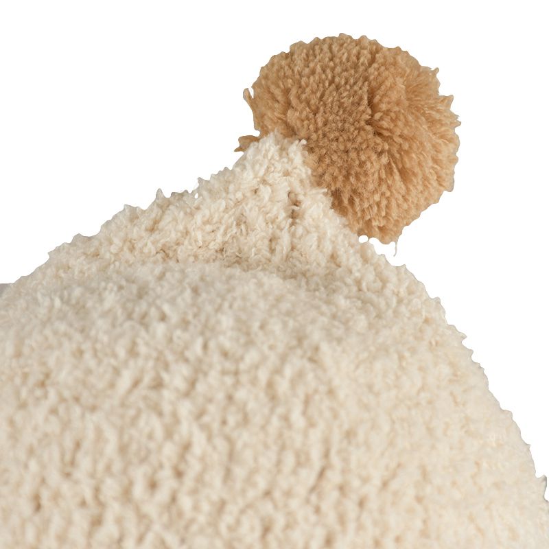 akachan honpo - 毛茸茸尖尖針織帽-象牙白色