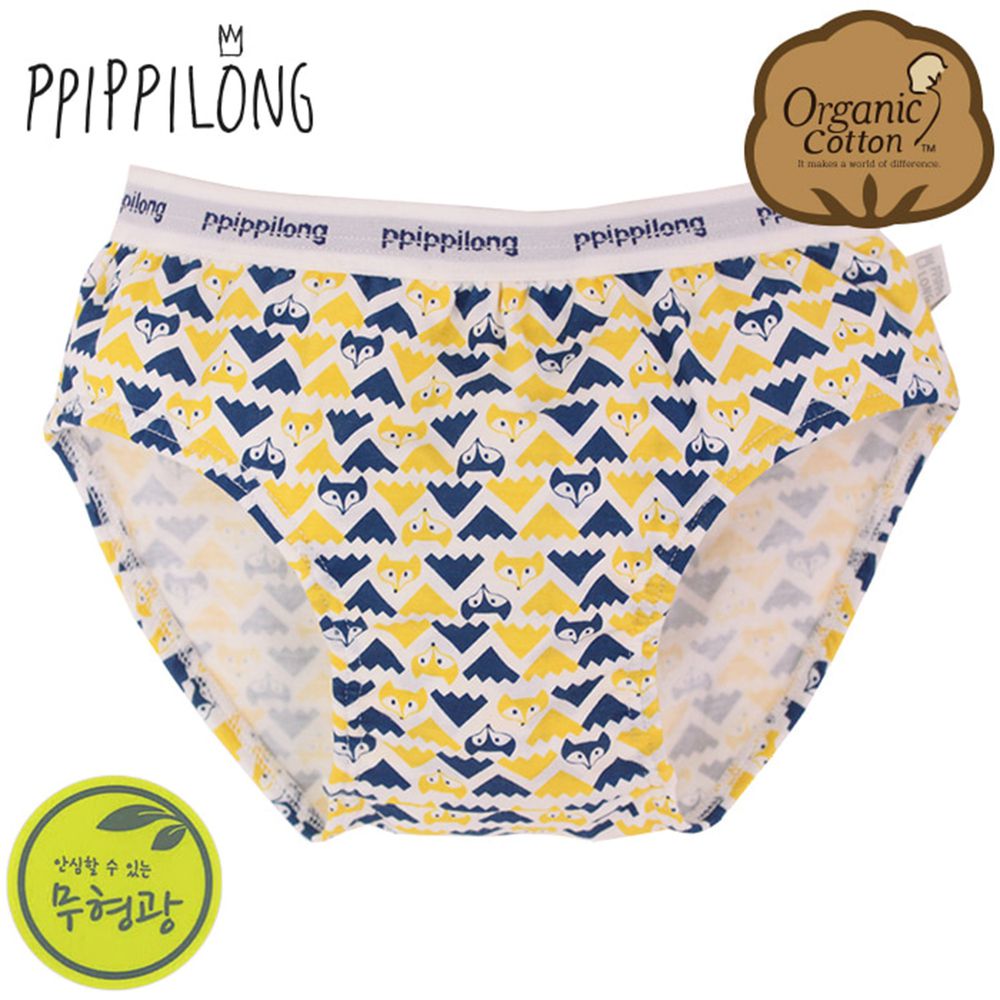 韓國 Ppippilong - 有機棉透氣三角褲(男寶)-幾何狐狸