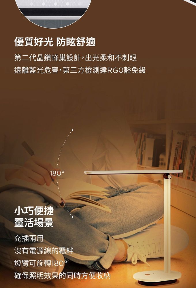 PHILIPS 飛利浦照明 - (PD048)66142酷雅Pro可充電讀寫檯燈
