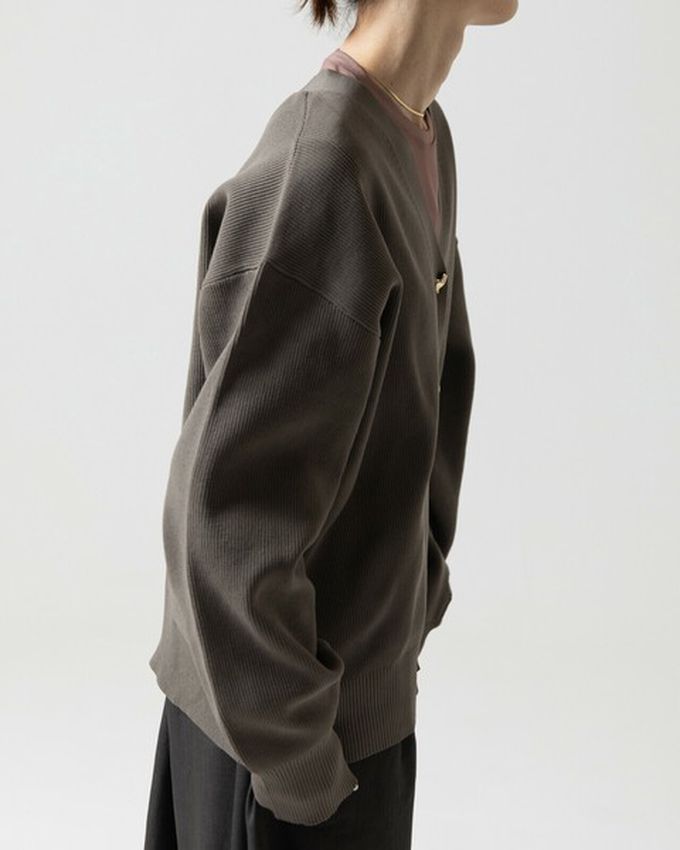 日本 gleam - 愛心金屬扣柔美羅紋開襟衫/外套-黑