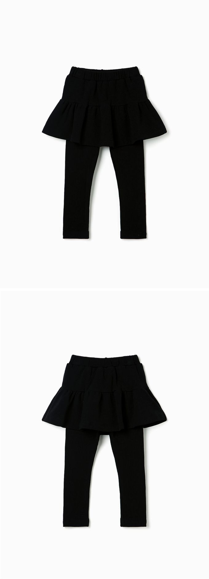 韓國 OZKIZ - (內裡磨毛)百搭彈性內搭褲裙-象牙白