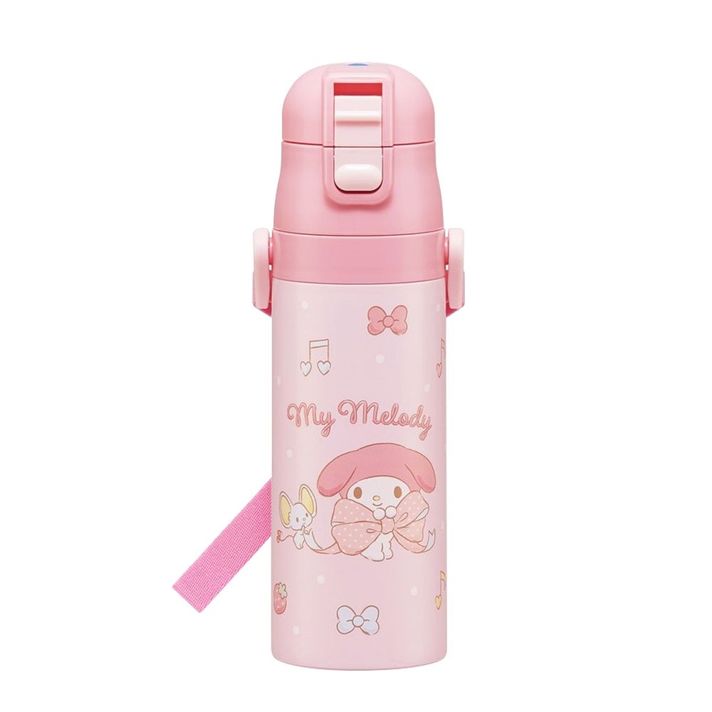 (兒童)不鏽鋼直飲保溫水壺-美樂蒂Ribbon-470ml