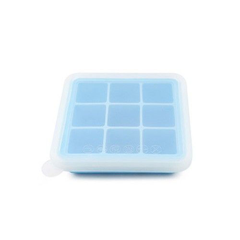 紐西蘭 HaaKaa - 矽膠副食品分裝盒/製冰盒-9 格-藍色-9格x35mL