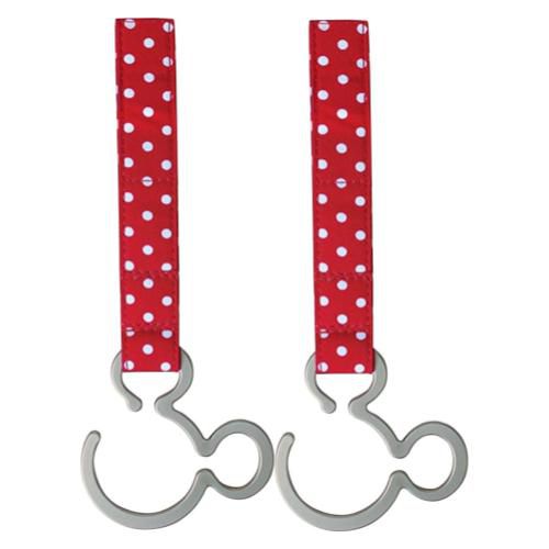 米奇 嬰兒車用魔鬼沾掛勾-紅底白點-2入