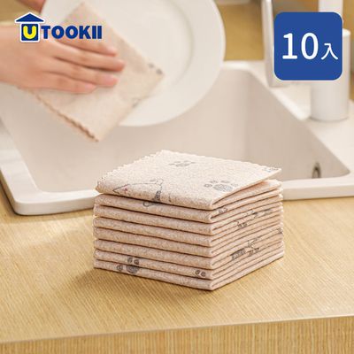 UTOOKII - 絲瓜纖維吸水去油萬用抹布-10入