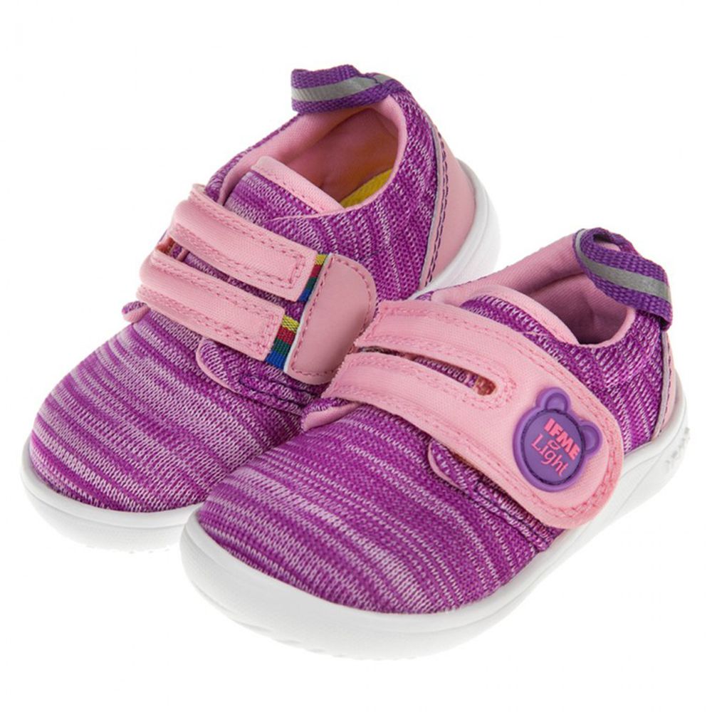 日本IFME - 日本IFME輕量小熊紫色寶寶機能學步鞋