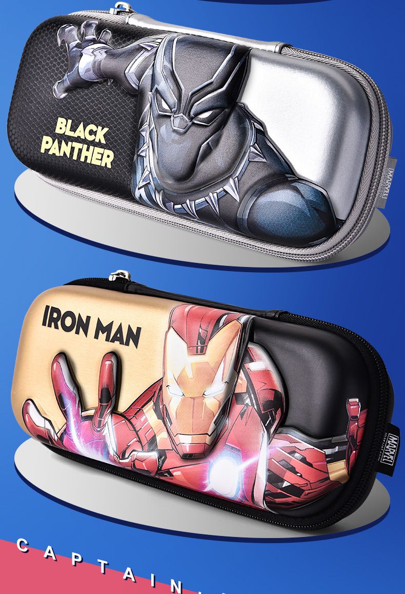 防水3D立體大容量鉛筆盒-卡通人物美國隊長 (橫版)