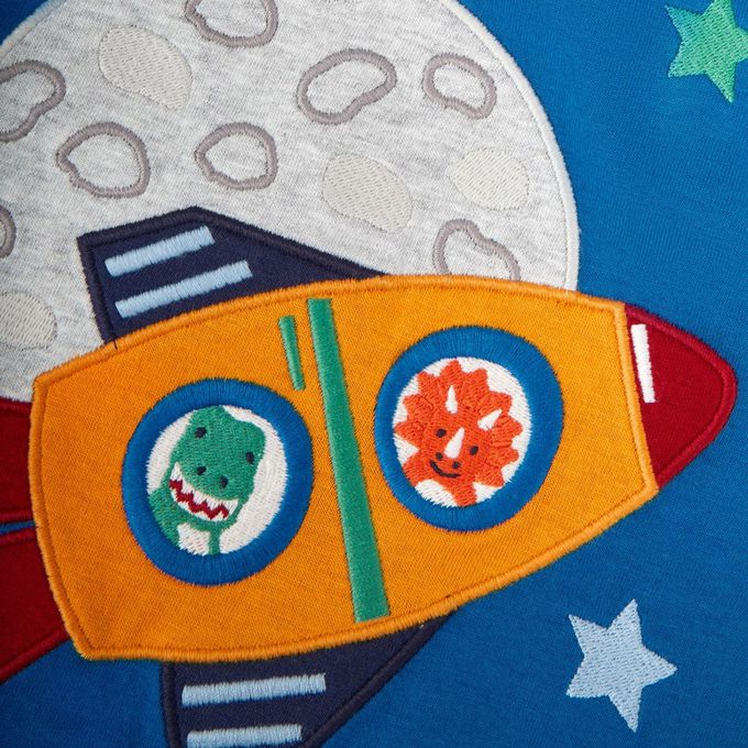 英國 JoJo Maman BeBe - 幼/兒童超優質100%純棉長袖上衣-登入月球